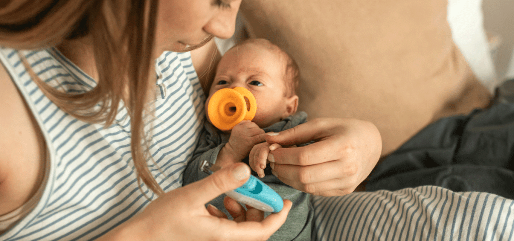 Newborn baby — thriving after the sitting month