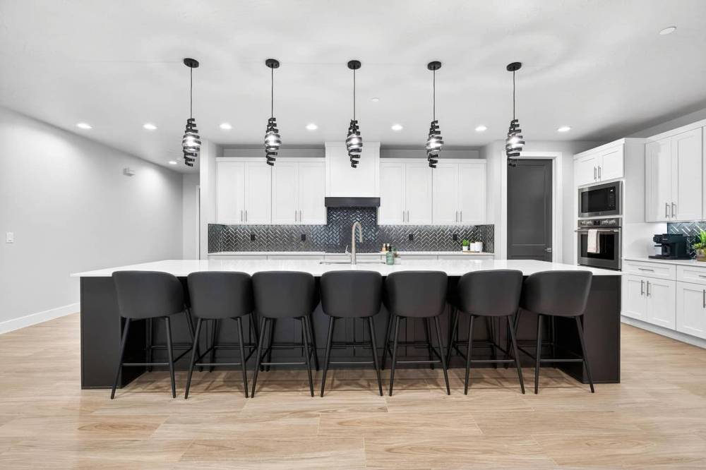 A gourmet kitchen with top-tier appliances at the retreat estate